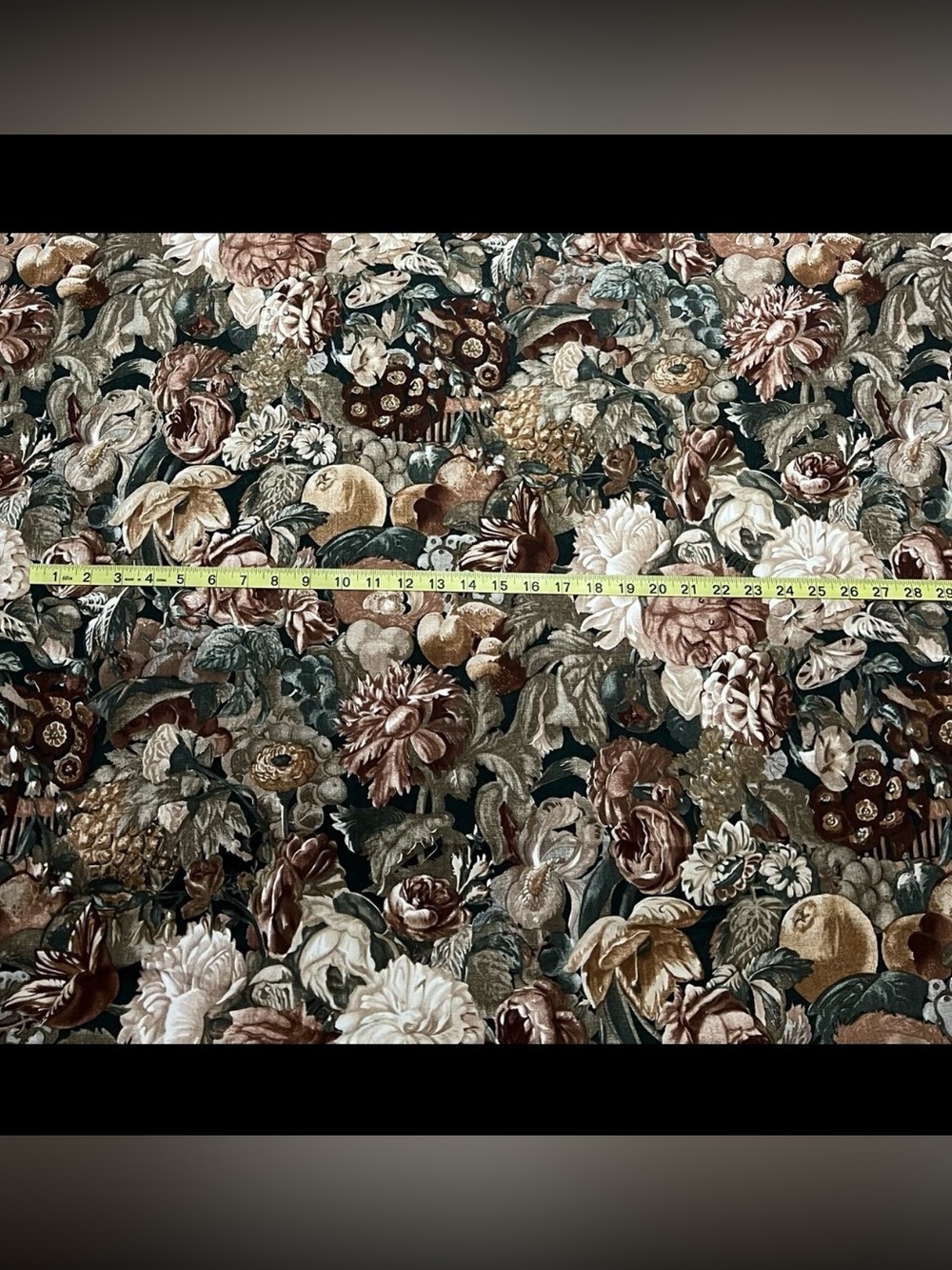 Raymond Waites OLD MASTER Fabric 4.75 Yards Old World Fruit Floral Moody Manor - Picture 9 of 10